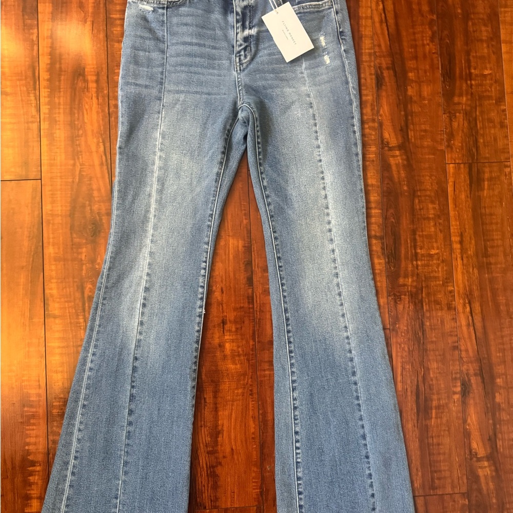 Flying Monkey Blue Flare Wide Leg Jeans